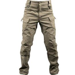 New Cotton Elastic Fabric City Military Tactical Cargo Pants Men SWAT Combat Army Trousers Male Casual Many Pockets Pants249Q