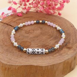 Strand Go2boho Ethnic Style Jewellery Love Letter Crystal Handmade Beaded Women's Bracelet Wholesale Christmas Gift