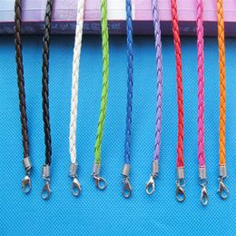 Faux Braid Leather Bracelet Cord 1 8inch Extender Chain 180mmX3mm10 Colors DIY Accessory Jewelry Making274j
