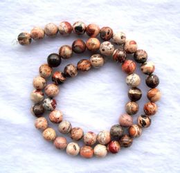 Loose Gemstones Natural Flame Jasper Round Beads For Jewelry Making DIY Bracelet Necklace Earrings