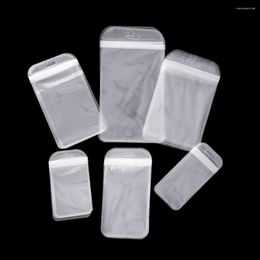 Jewelry Pouches 20Pcs Transparent OPP Plastic Small Zipper Display Self Sealing Bags For Storage Bag Gift Packaging