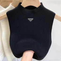 Designer vest sweater Women vests Sweaters spring fall loose Letter round neck pullover knit waistcoats sleeveless vest top waistc243j