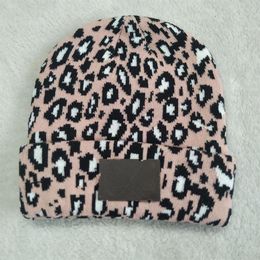 Designer Beanie Hats Fashion Womens Leopard Winter Warm Caps Unisex Letters Brand Outdoor Ski Hat259r