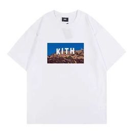 Mens T-shirts Tshirts Fashion Brand Kith Floral Classic Box Tee Flower Print Tshirt for Men and Women Large Short