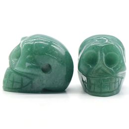 Loose Gemstones 2M Natural Green Aventurine Stone Skl Hand Carved Human Head Scpture Gemstone Carving Drop Delivery Jewellery Dhgarden Dhwql