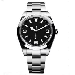 New Automatic Mechanical Mens Sports Watch Black White Number Dial Sapphire Glass Watches Stainless Steel Exp Male Wristwatches220Y