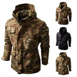 Men's Jackets European Waterproof Camouflage Interface Slimming Outdoor Stormtrooper Tactical Hooded Jacket Short Coats