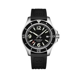 U1 Luxury New Mens Watch Ocean Rotatable Bezel Black Blue Rubber Stainless Steel Sapphire Glass Automatic Mechanical Movement Watc295A