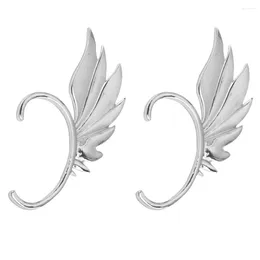 Backs Earrings 2 Pcs Wing Womens Pearl Cuff Earhook Shape Jewellery Alloys (zinc Cuffs Miss