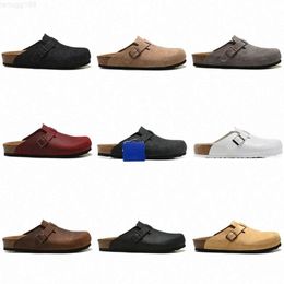 2022 designer sandals men women slide slippers Boston Soft Footbed Clogs Suede Leather Buckle Strap Shoes Outdoor Indoor hombres mujeres Sliders 05FJ#UI