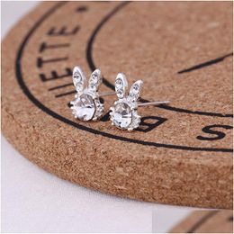 Stud Love Heart Super Small Earrings Simple Compact Cute Student Earring For Women Minimalist Copper Hypoallergenic Drop Delivery Jewe Dh4Vo