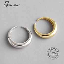 Cluster Rings Real 925 Sterling Silver Finger For Women Semicircle Trendy Fine Jewellery Large Adjustable Antique Anillos