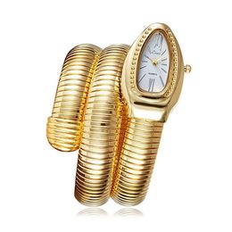 Women's Fashion Infinity snake bracelet Watch with Cool Snake Bangle Design - Quartz Clock by Brand Religios Reloj Montre Femme250V