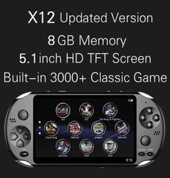 X12 console portátil de videogame portátil com memória de 8 GB e 5125414523347