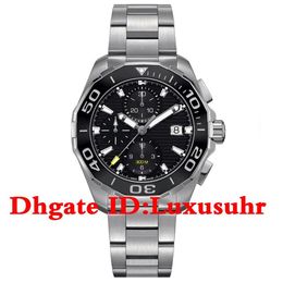 2021--luxury watch mens chronograph quartz watches classic style full stainless steel strap 5 ATM waterproof super luminous Japan 301f