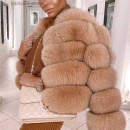 Women's Fur Faux Fur Faux Fur Coat Women Winter Luxury Overcoat Fur Jacket Outerwear Short Fur Coat 3/4 Sleeve Plush Thick 2020 Fur Outwear T231003