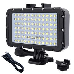 Flash Heads LED High Power Dimmable Waterproof LED Video Light Underwater 164ft(50m) For Hero 11 12 10 Xiaoyi Yi SLR Camera YQ231003