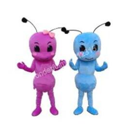 Performance Two Color Ants Mascot Costumes Carnival Hallowen Gifts Unisex Adults Fancy Games Outfit Holiday Outdoor Advertising Outfit Suit