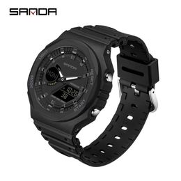 SANDA Casual Men's Watches 50M Waterproof Sport Quartz Watch for Male Wristwatch Digital G Style Shock Relogio Masculino 2204299V