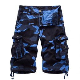 2019 Military Camo Cargo Shorts Summer Fashion Camouflage Multi-Pocket Homme Army Casual Shorts Bermudas Masculina Plus size 40275S