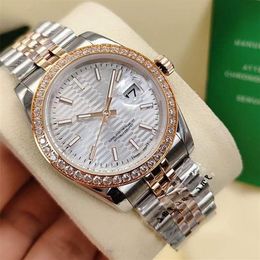 Men and women automatic mechanical watch 36mm classic pit grain surface sapphire stainless steel folding buckle waterproof222Q