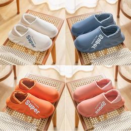 2023 Waterproof Winter Shoes Cotton Booties Slippers Men Women Size 36-47 Suower Slate Gray White Orange Flesh Pink GAI