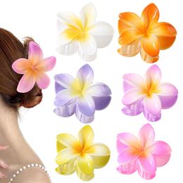 8cm Colorful Flower Shape Hair Clip for Women Girls Hair Claw Chic Crab Hairpins Fashion Hair Accessories Jewelry Headwear