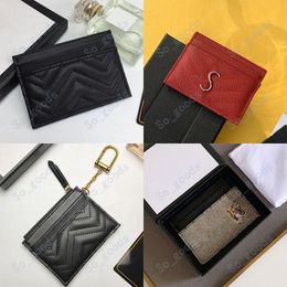 Designer Card Holder Men Womens Cards Holders Black Lambskin Mini Wallets Coin purse Leather Bag Handbags Tiger Snake Cardholder xx H277#