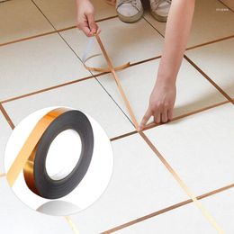 Wall Stickers 50mx0.5cm Waterproof Gold Silver DIY Copper Foil Strip Home Decor Gap Sealing Tape Sticker Floor Seam