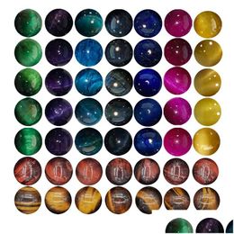 Crystal 100Pcs 8Mm Natural Round Stone Bead Loose Gemstone Diy Smooth Beads For Bracelet Necklace Earrings Jewellery Making Dro Dhgarden Dhrg1