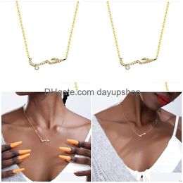 Pendant Necklaces Fashion Arabic Gold Necklace Jewellery Bff Friendship Cz Love Statement Collar Arabe Chain For Women Giftpendant Drop Dh3Ne