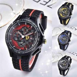 Luxury Sports Racing car F1 Formula Rubber Strap Stainless steel Quartz es for Men Casual Wrist Watch Clock211b