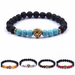 Beaded Natural Stone Bracelet Men And Women Essential Oil Diffuser Yoga Fashion Wrist Jewellery Drop Delivery Bracelets Dhgarden Dhzxl