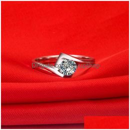 Cluster Rings 0.5Ct Classic Fairy Women Ring Bridal Jewelry 925 Sterling Sier Solitaire Nice Drop Delivery Dhlw2