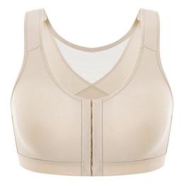 Bras MELENECA Women's Front Closure Posture Bra Wire Post Plus Size Back Support268h