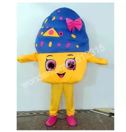 Cupcake Mascot Costumes Carnival Hallowen Gifts Unisex Adults Fancy Games Outfit Holiday Outdoor Advertising Outfit Suit