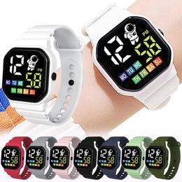 Wristwatches Multicolor Children Watch Display Week Digital Smart Students Waterproof Silicone Strap Sport Watches Kids Birthday Gift