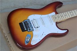 High Quality Custom Shop Sunburst CS Electric Guitar SSH Pickups Tremolo Bridge & Locking Nut Star Inlay