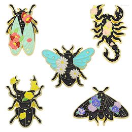 Brooches Animal Insect Flower Brooch Pin Cartoon Butterfly Moth Lapel Colorful Scorpion And For Women Men Girls