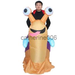 Special Occasions Riding on Snail Inflatable Costume Funny Blow Up Suit Halloween Party Clothing Fancy Dress for Adult x1004