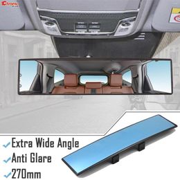 Interior Accessories 270mm WIDE ANGLE Car Mirror Rearview Anti Glare Dazzle Rear View Blind Spot Mirrors HD Large Vision Blue 10.6''