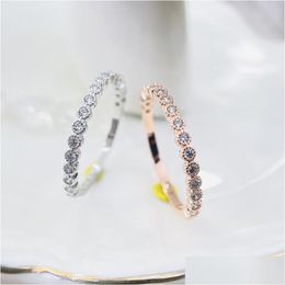 Cluster Rings Lace Foe Women S925 Sier Cubic Zirconia Fine Row Stacking Tail Ring Bridal Engagement Jewellery Jz487 Drop Delivery Dh5Kr