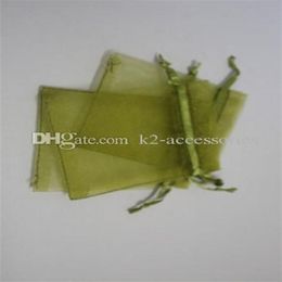 100pcs OLIVE GREEN Drawstring Organza Gift packing Bags 7x9cm 9x12cm 10x15cm Wedding Party Christmas Favour Gift Bags DIY Jewellery m3033