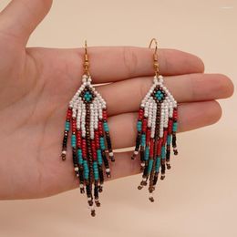 Hoop Earrings YASTYT In Long Tassel Fringe Fashion Jewellery For Women Native Miyuki Bead Woven Handmade Beadwork Statement Gift