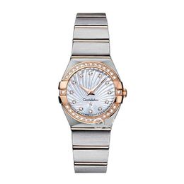 Top Women Dress Watches 28mm Elegant Stainless Steel Rose Gold Watches High Quality Fashion Lady Rhinestone Quartz Wristwatches333g
