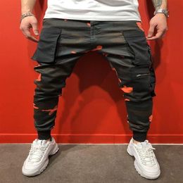 New Mens Casual Camouflage Pants Slim Skinny Pencil Pants Fashion Casual Style with 3 Colours Asian Size206E