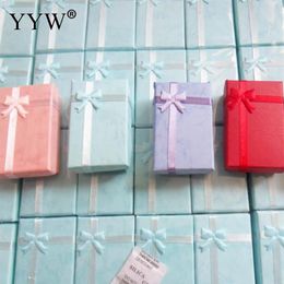 16pcs Lot Jewelry Sets Display Box Cardboard Necklace Earrings Ring Box 5 8 Packaging Gift Box With Sponge Satin Ribbon T200808235I