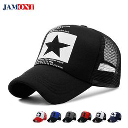 2018 Summer Baseball Cap Men Women Hat Coloured Pentagram Hats Bones Hip Hop Caps Man Snapback Truck Drivers' Caps256U