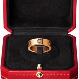 Rose gold love rings for women men promise self high quality design charm silver ring stainless steel mens luxury designer jewelle2243