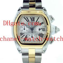 High Quality High Quality XL W62027Z1 Mens Date Watch 18k YELLOW GOLD And Steel Chronograph Quartz Movement Mens Watches2061